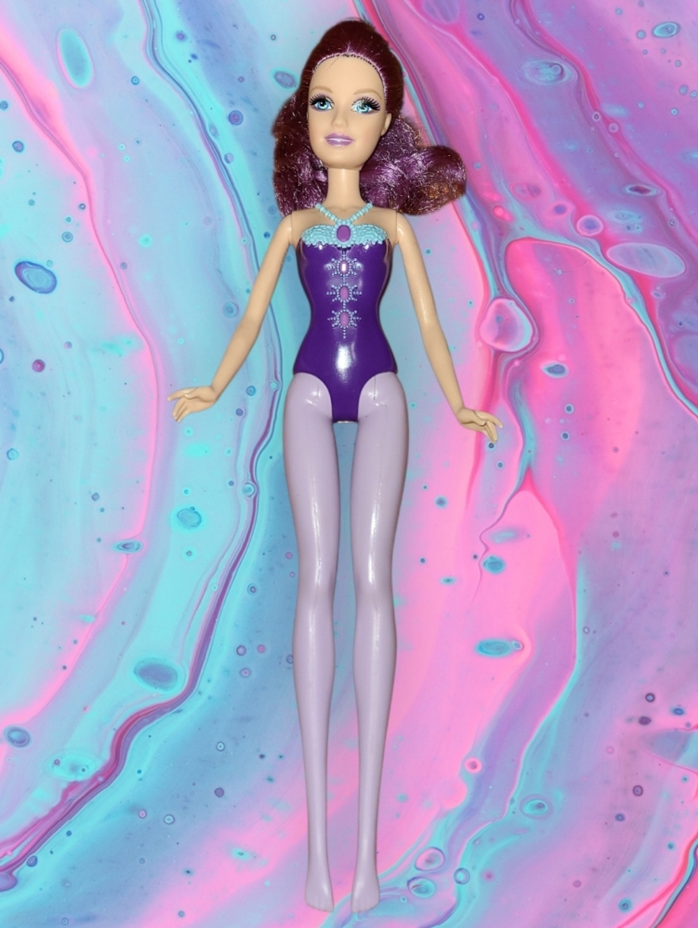 A Fairy Secret Barbie doll purple outfit & hair